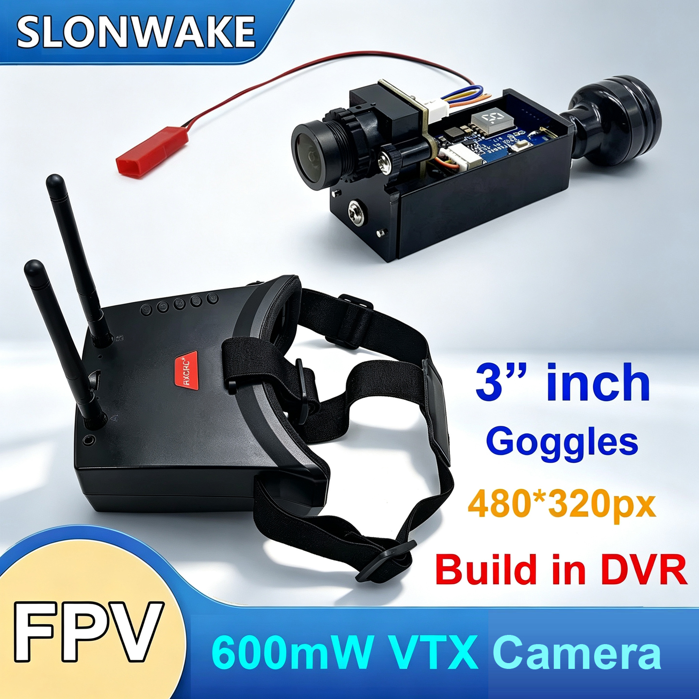 Drone Racing Receiver - 5.8G 56CH Dual Antennas FPV Goggles