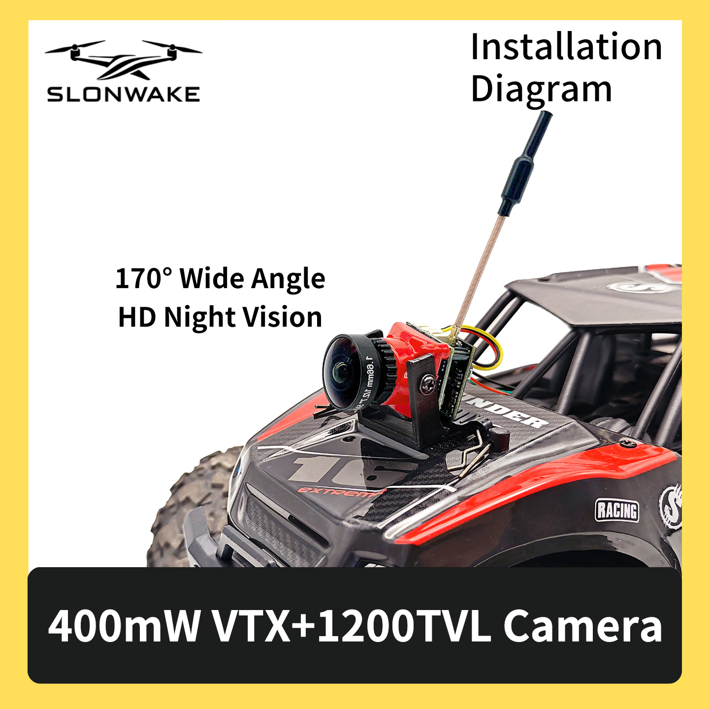 SLONWAKE 5.8G 48CH FPV 400mw V - Drone Racing Receiver recensie en prijs