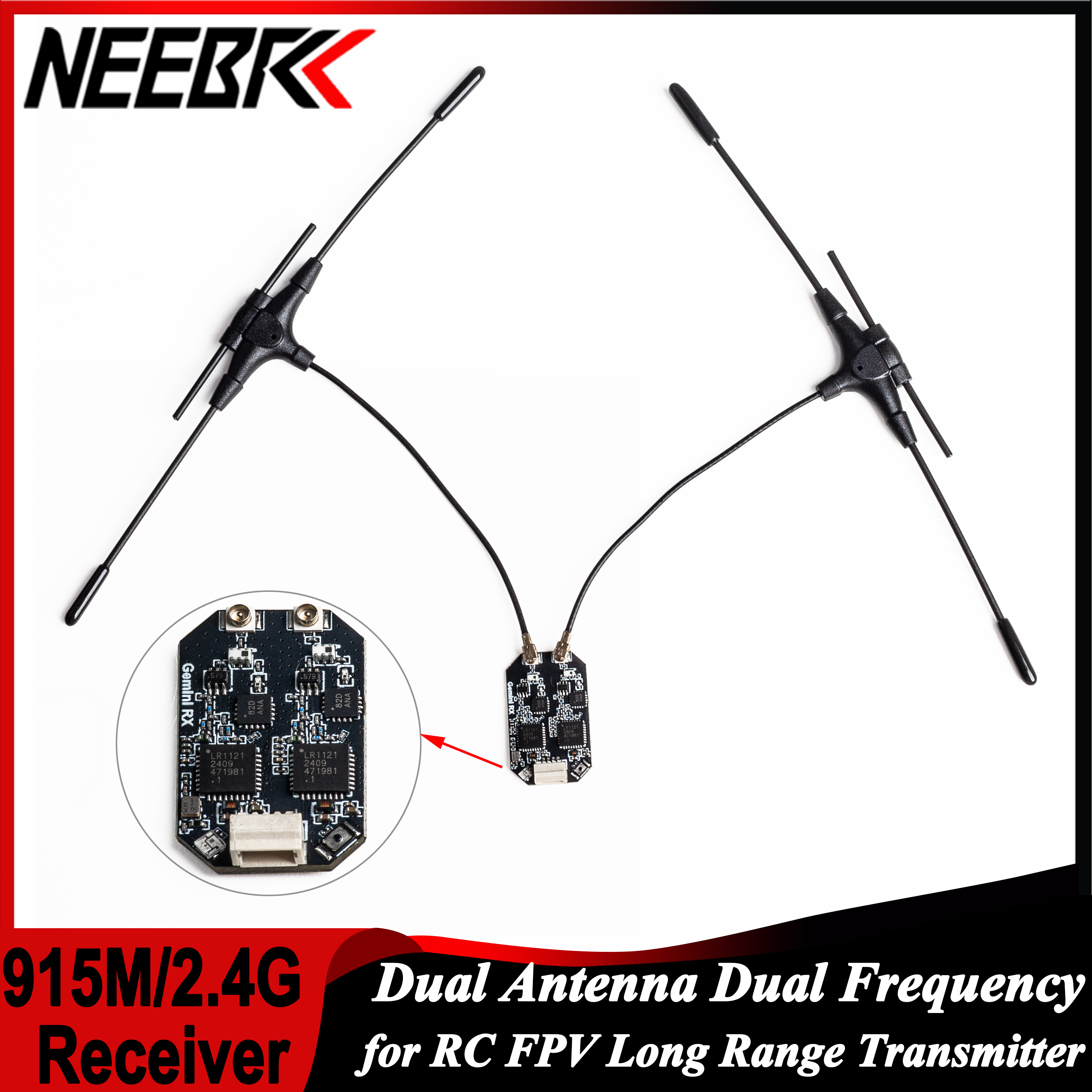 ELRS 915MHz/2.4GHz Gemini Dual - Drone Racing Receiver recensie en prijs